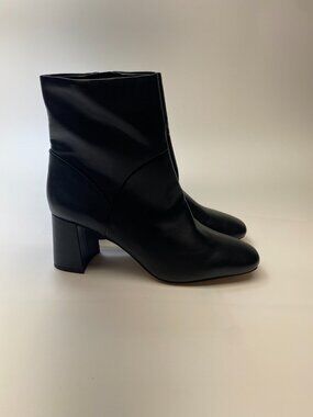 Norstrom Rack Womens Naja Black Square Toe Block Heel Bootie Sz 11M 3in